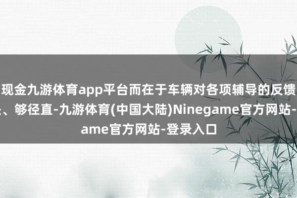 现金九游体育app平台而在于车辆对各项辅导的反馈是否够快、够径直-九游体育(中国大陆)Ninegame官方网站-登录入口