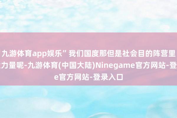 九游体育app娱乐”我们国度那但是社会目的阵营里的高大力量呢-九游体育(中国大陆)Ninegame官方网站-登录入口